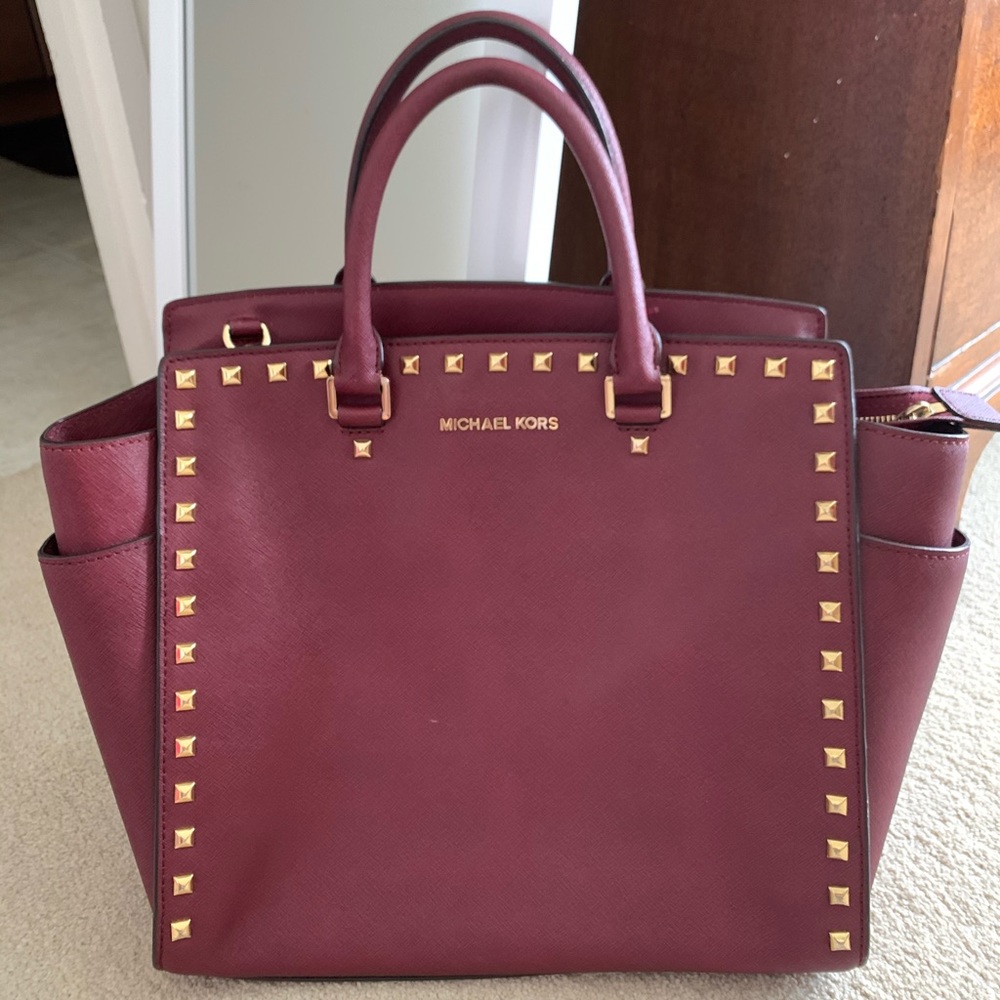 Michael Kors cherry studded tote